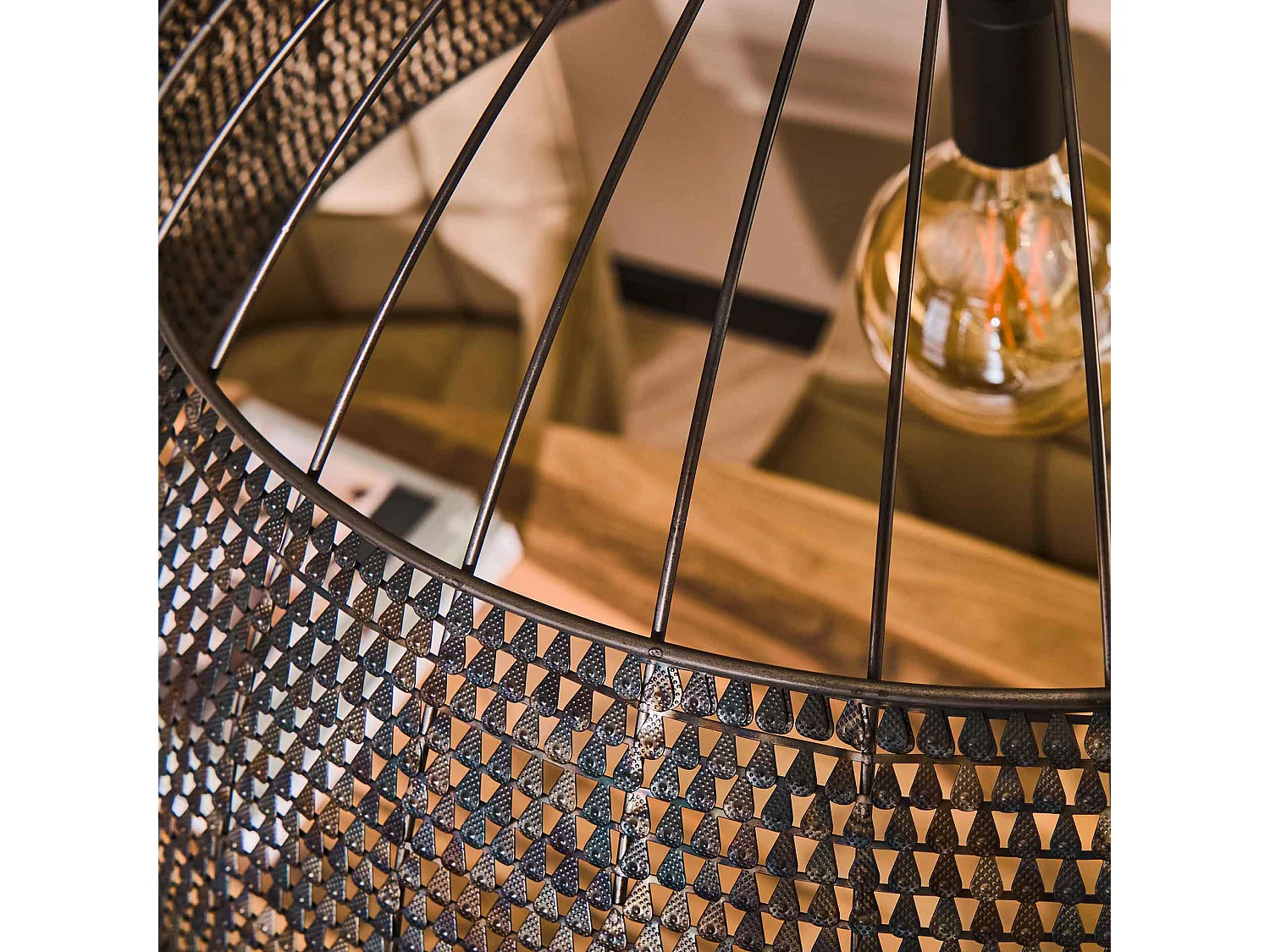 Suspension Ø80 Armor - Métal - Noir Marron