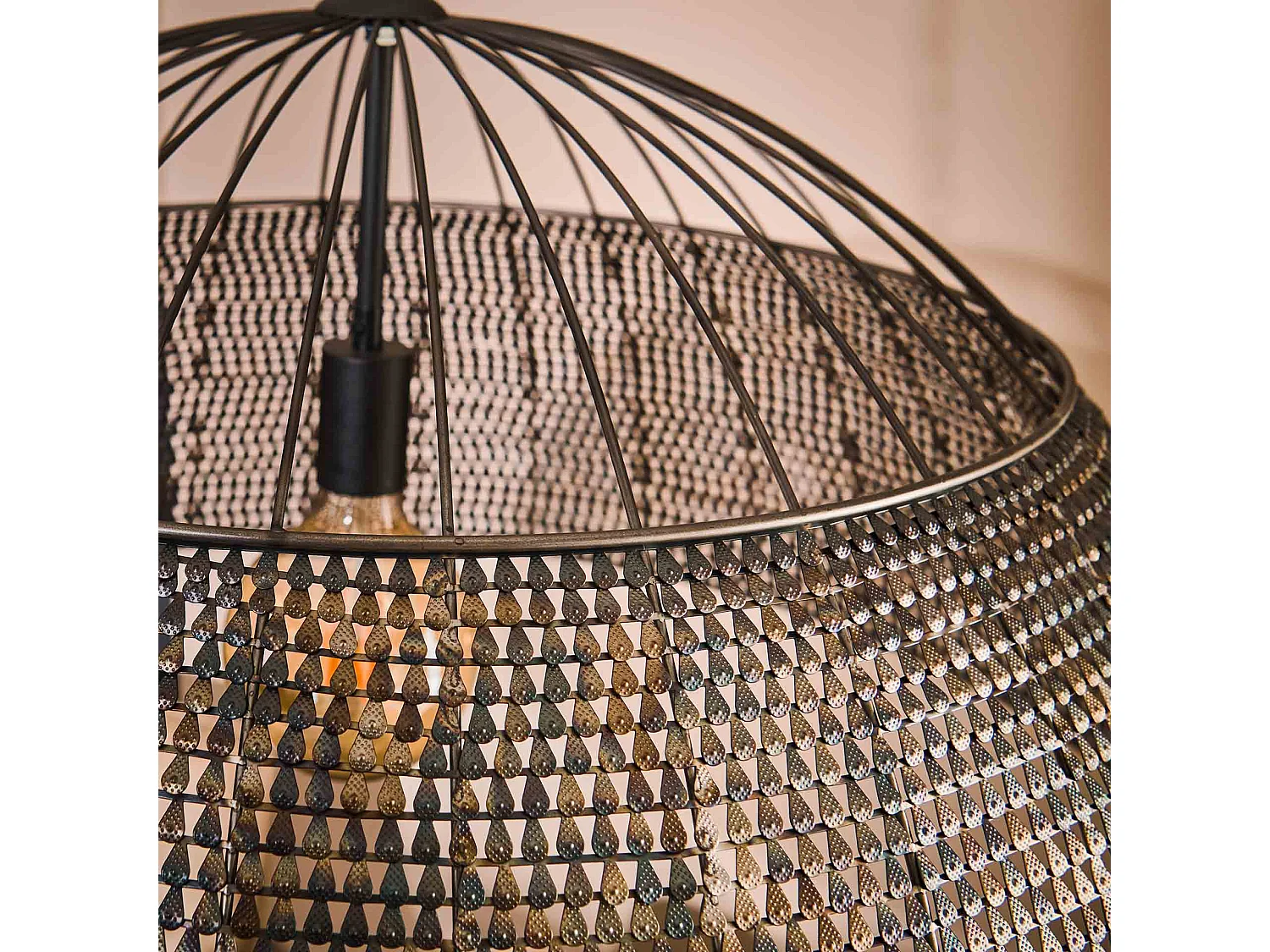 Suspension Ø80 Armor - Métal - Noir Marron