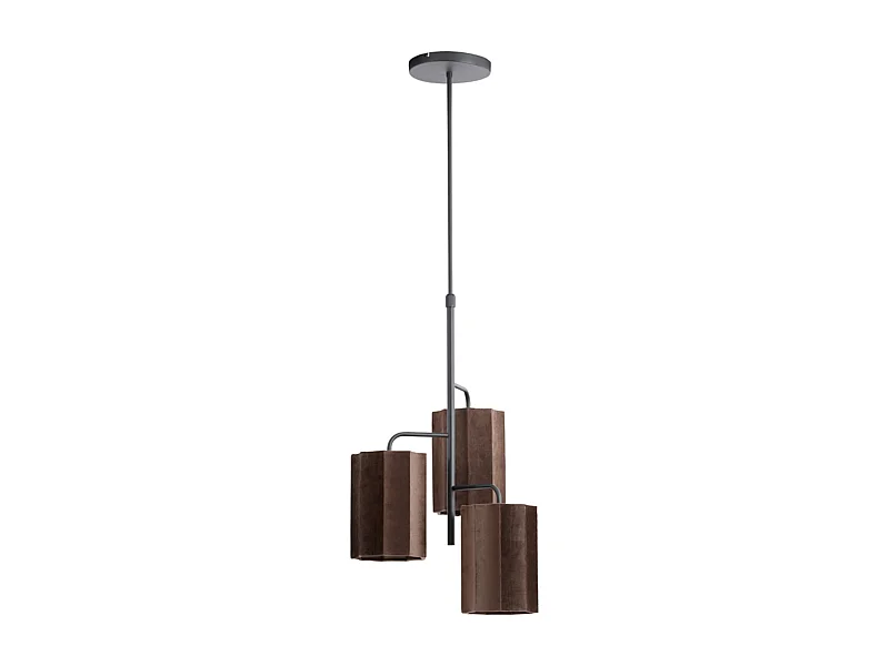 Hanglamp EDISA - Ø48x25cm - Bruin