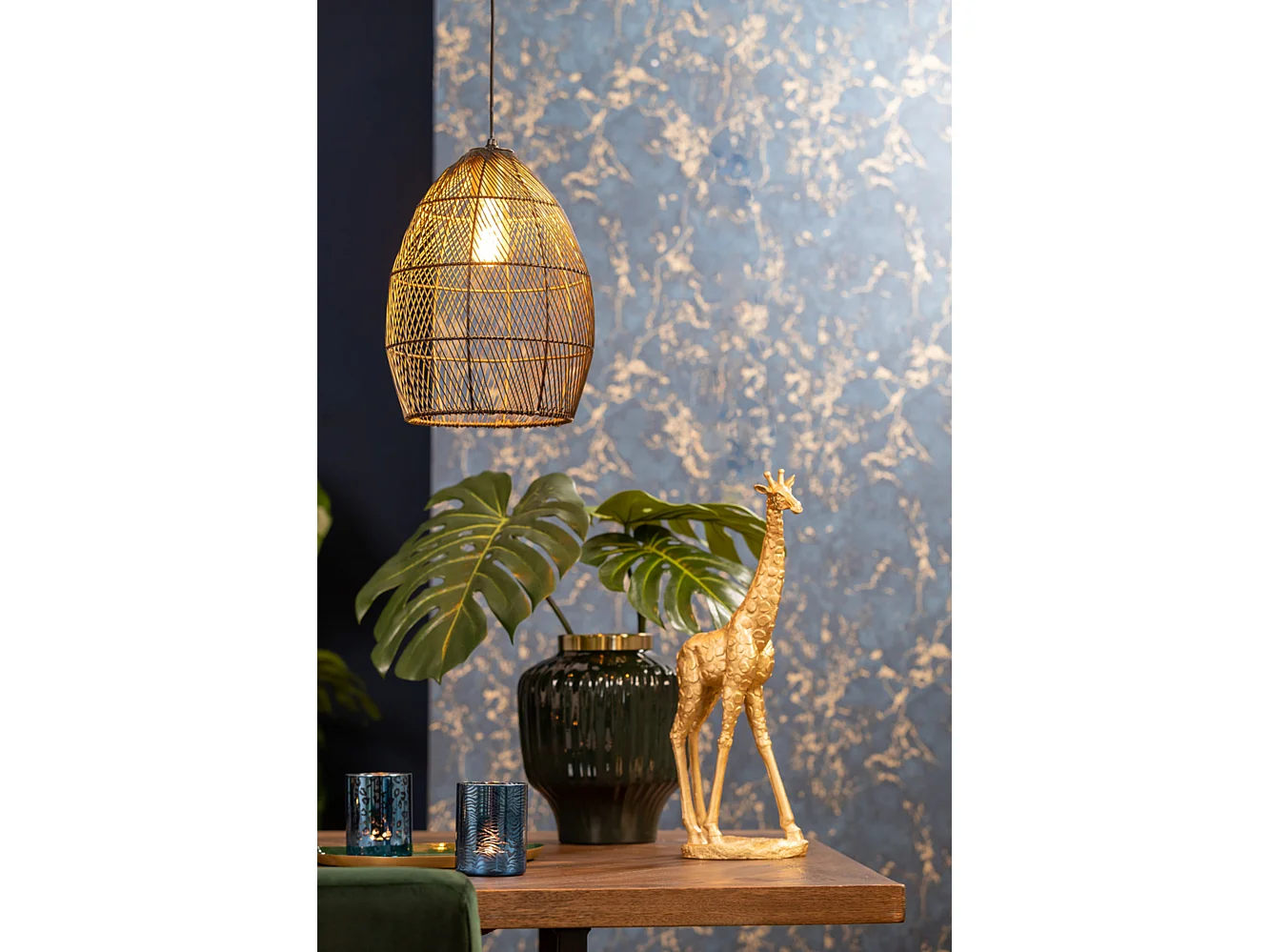 Suspension MEYA - Ø23x31cm - Noir