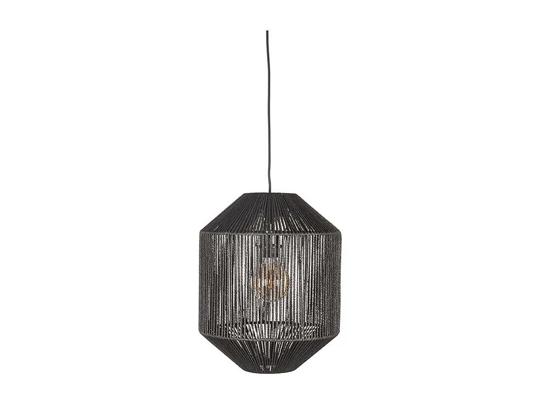 Suspension Ibiza - Noir - Jute - 33x33x162 cm