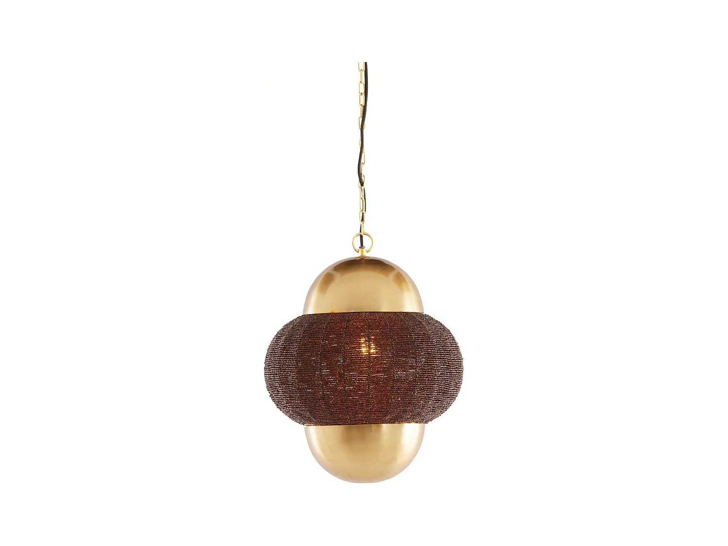 Lampe à suspension CETARA - Ø33x38cm - Marron
