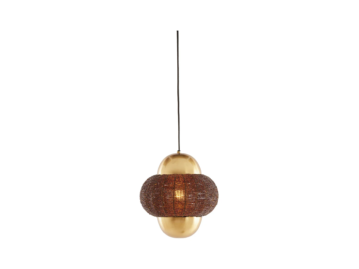 Lampe à suspension CETARA - Ø26x28cm - Marron