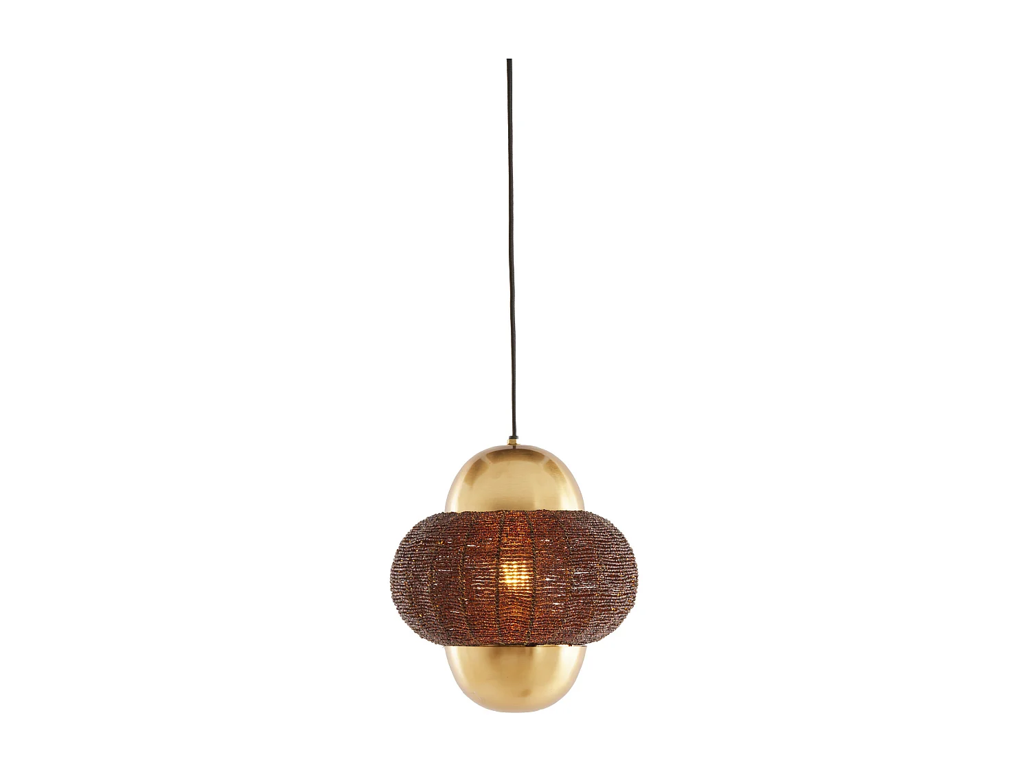 Lampe à suspension CETARA - Ø26x28cm - Marron