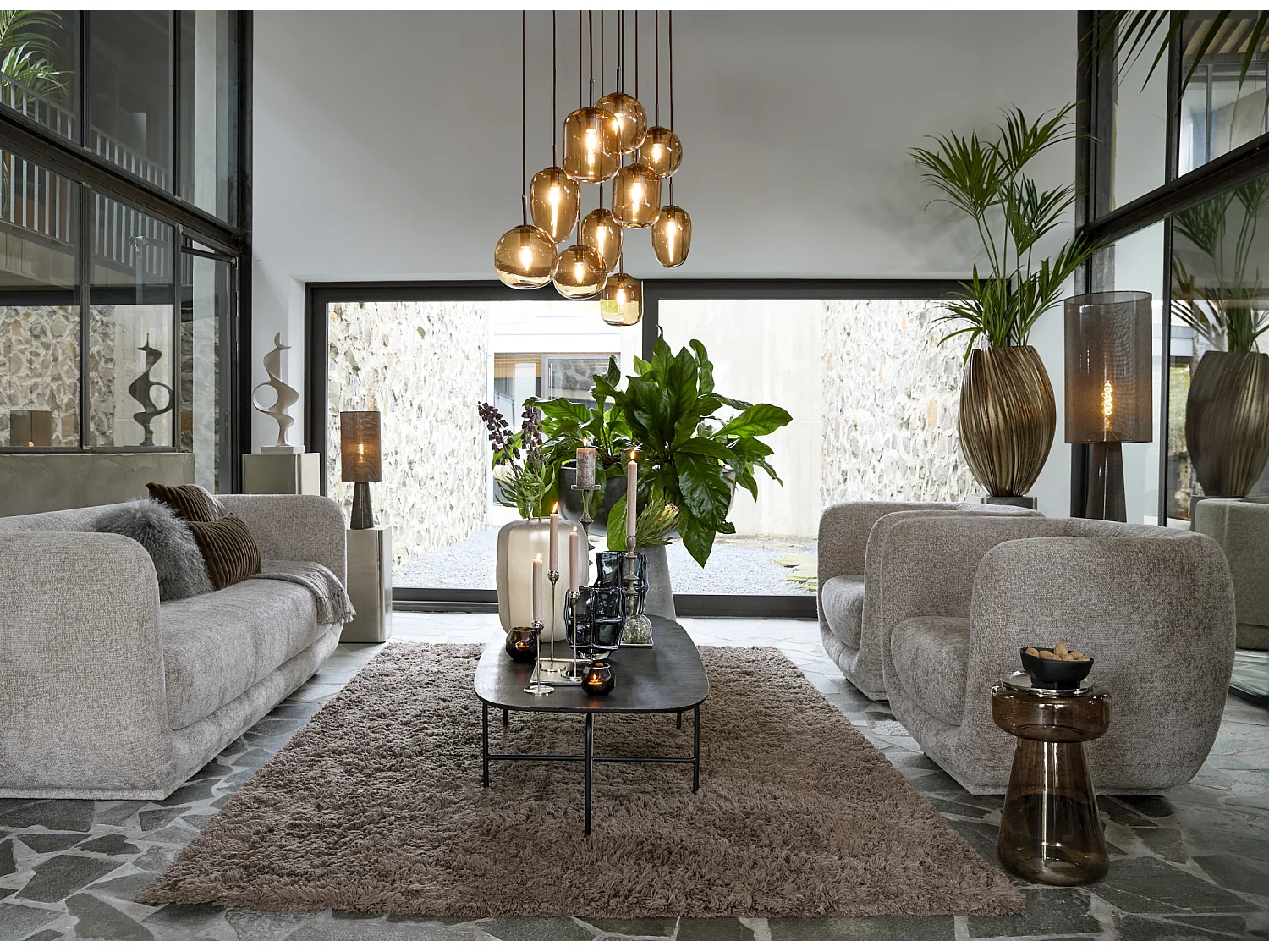 Suspension MEZZA - 120x18x23cm - Marron