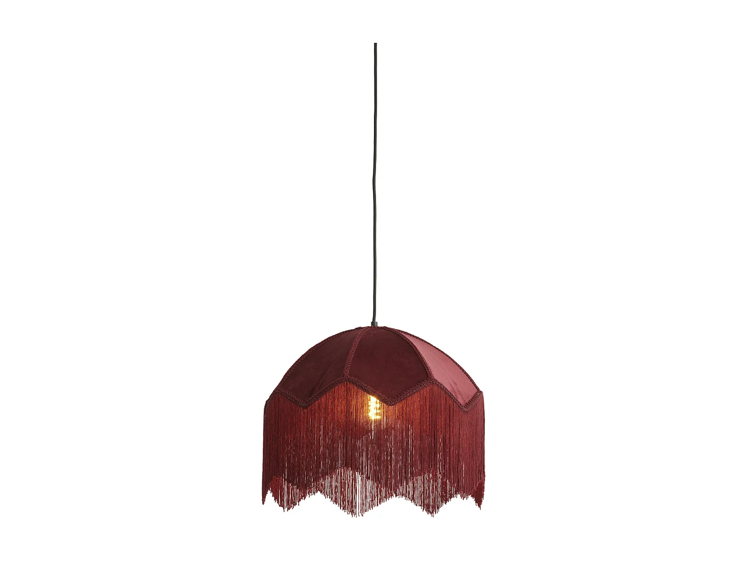 Lampe à suspension MALACIA - Ø40x33cm - Rouge