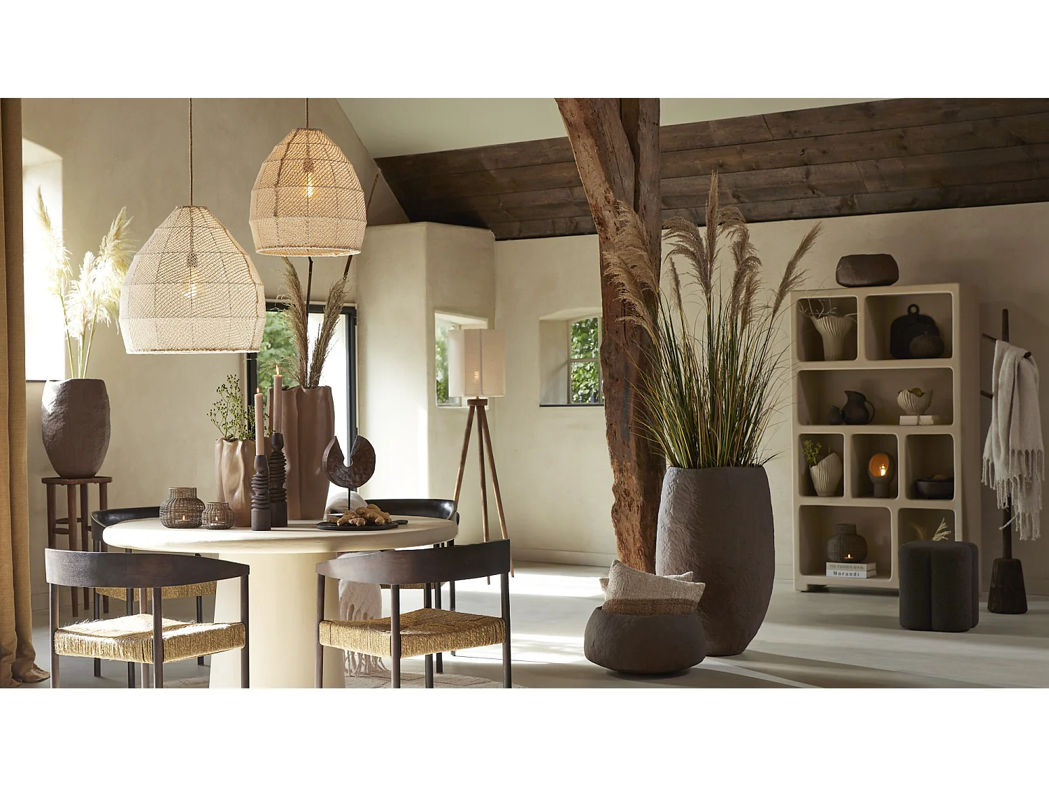 Suspension MAKASSAR - Ø42x42cm - Blanc