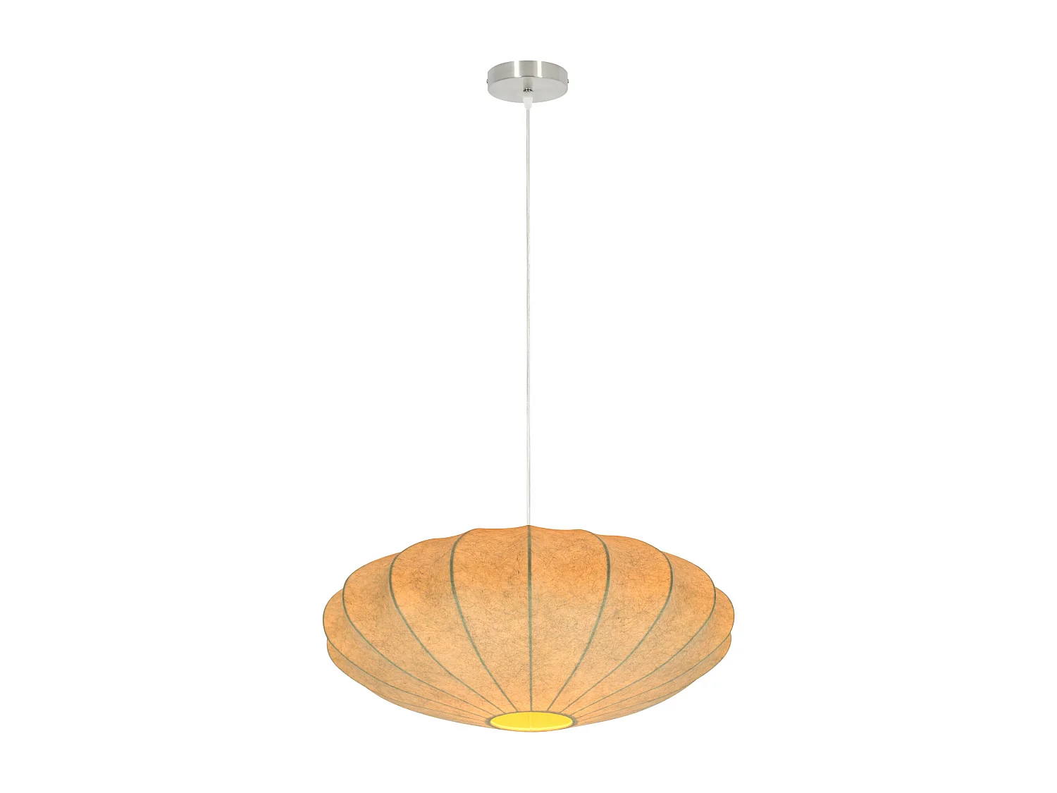 Lámpara colgante FAY - Ø50x22cm - Marrón