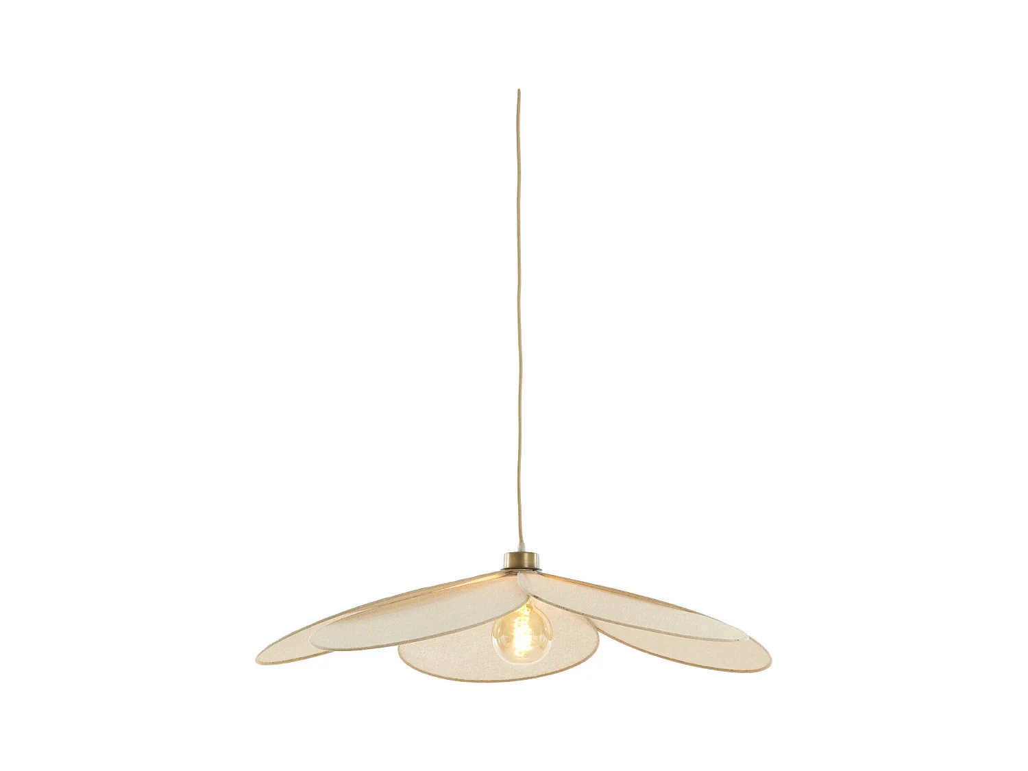 Lámpara colgante FYANO - Ø79x20cm - Marrón