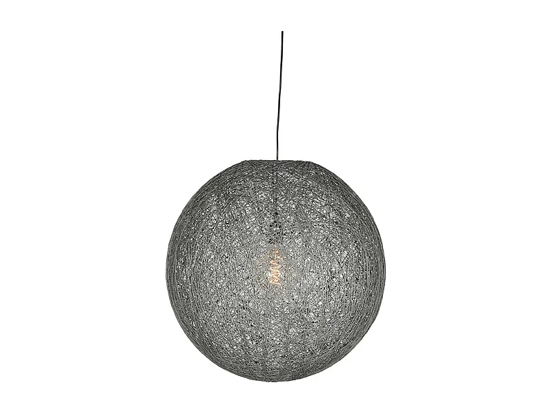 Pendelleuchte Twist - Grau - Flachs - L