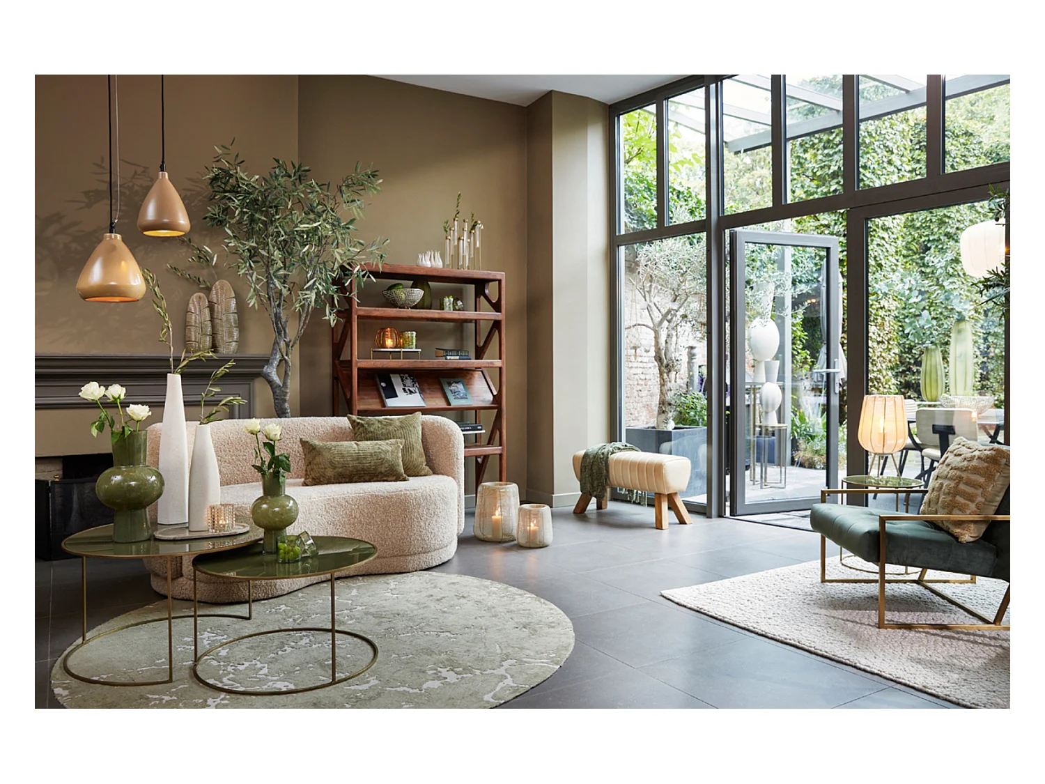 Suspension DESI - Ø18x20cm - Vert