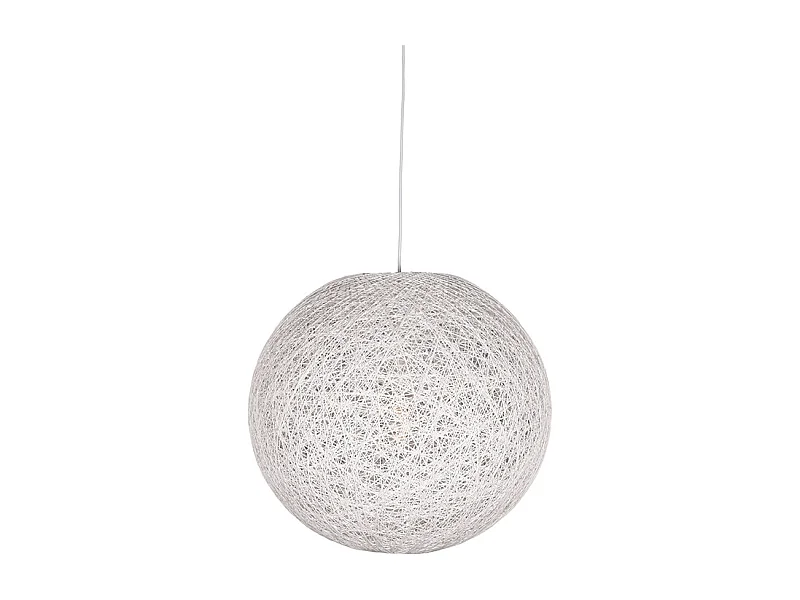 Pendelleuchte Twist - Weiß - Flachs - M