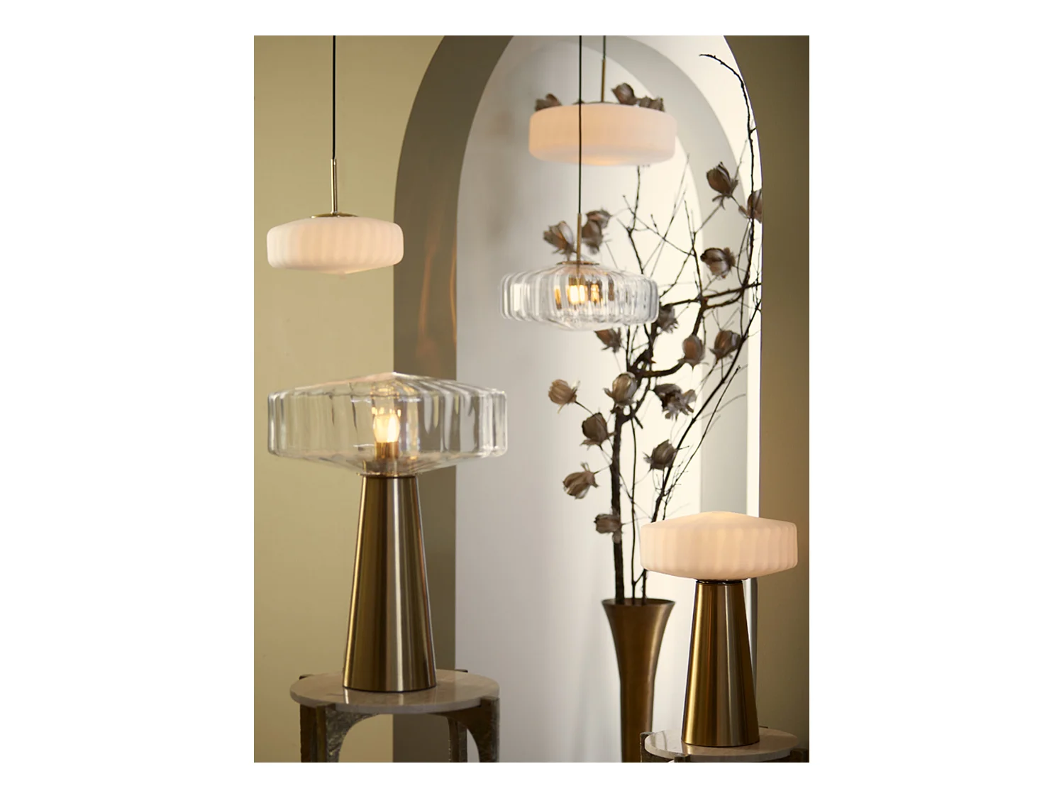 Suspension PLEAT - Ø40x17cm - Blanc