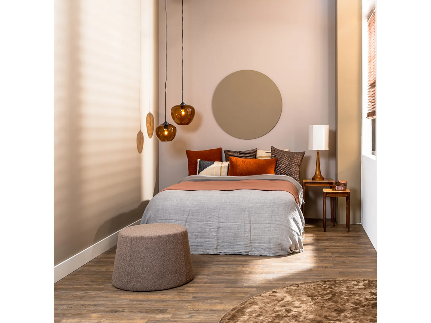 Suspension MAYSON - Ø30x25cm - Marron