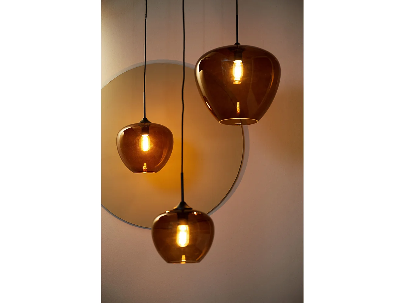 Suspension MAYSON - Ø30x25cm - Marron