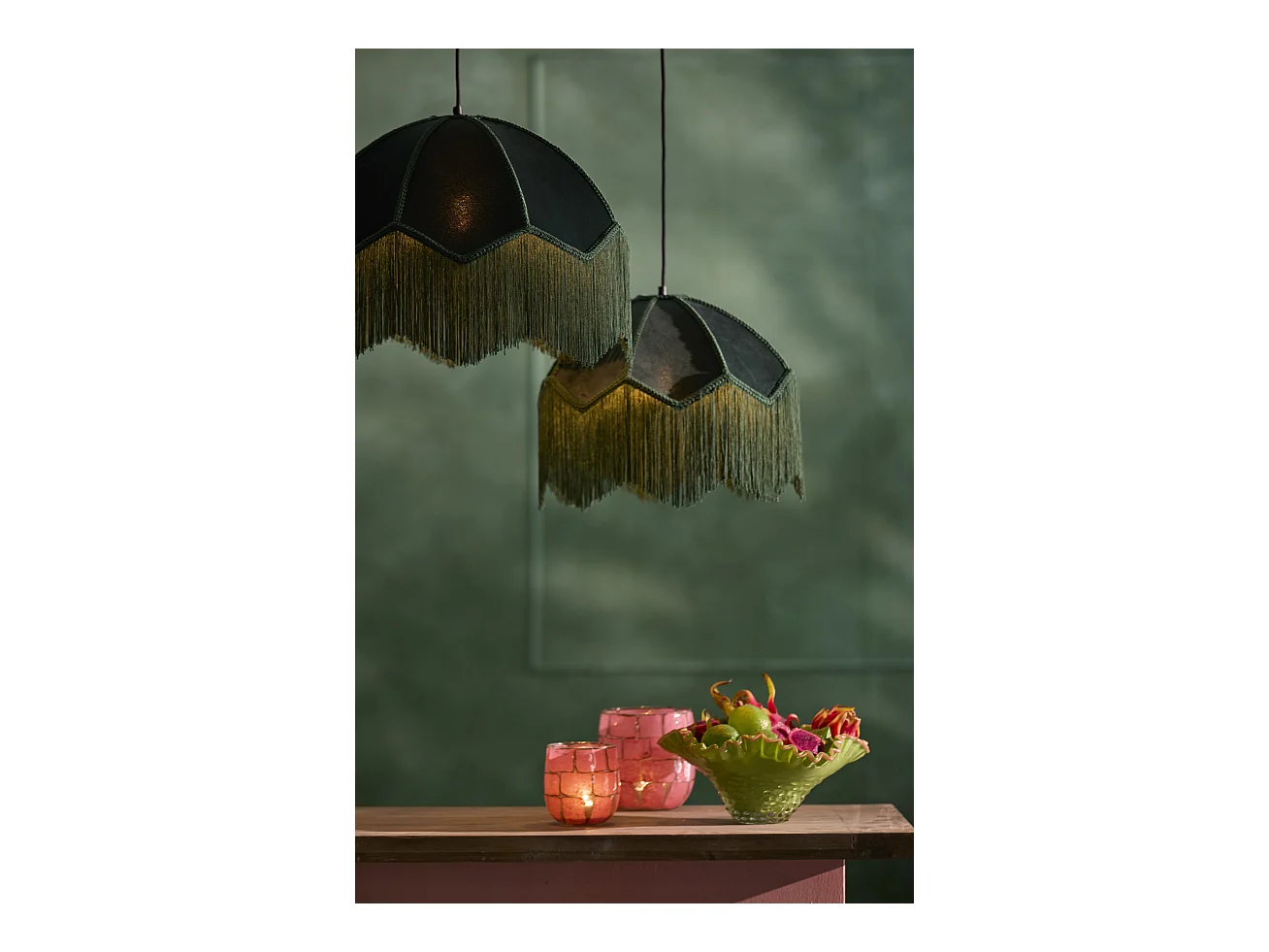 Suspension MALACIA - Ø50x38cm - Vert