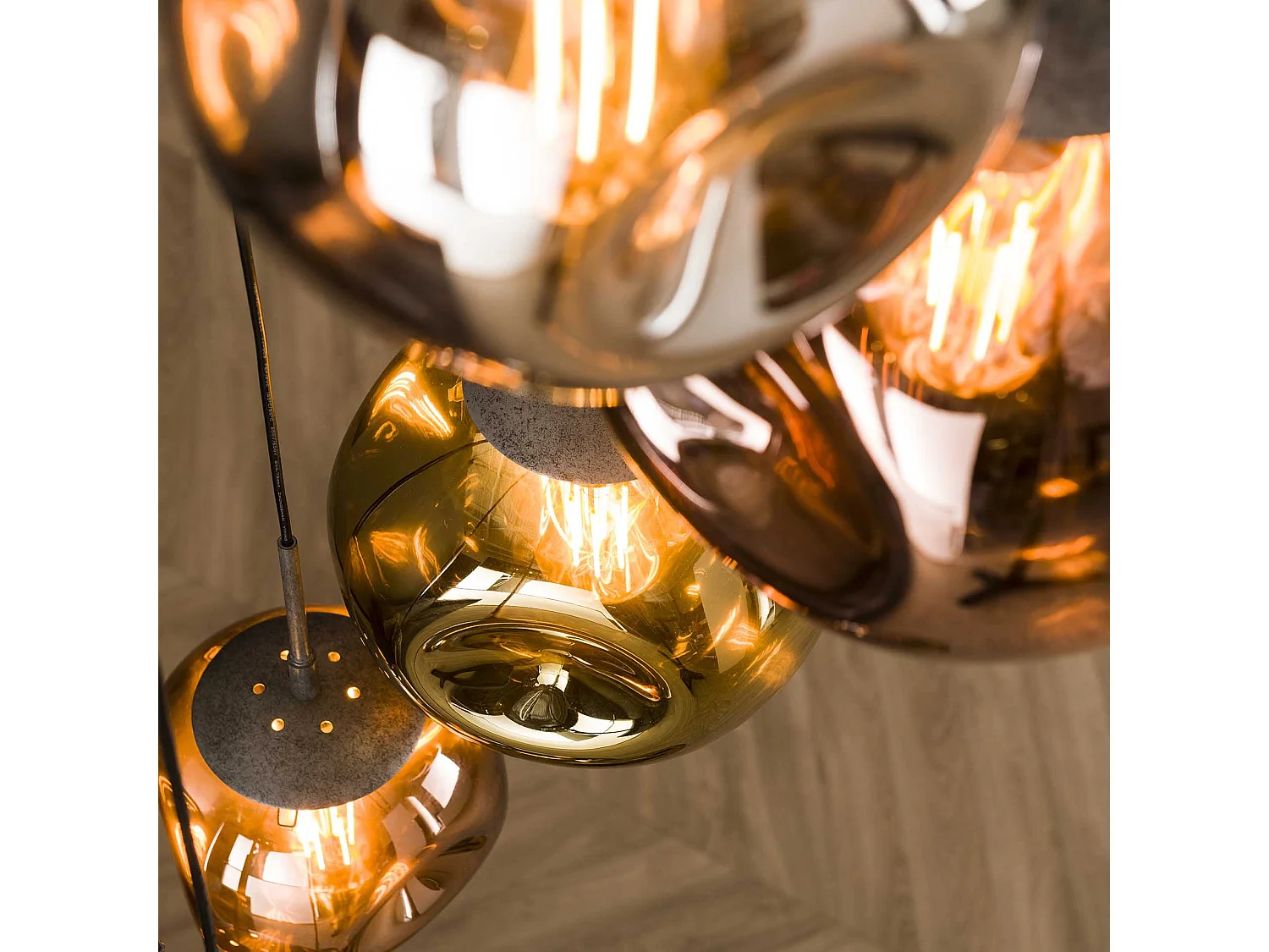 Hanglamp 7L Getrapt Stellar - Oud Zilver