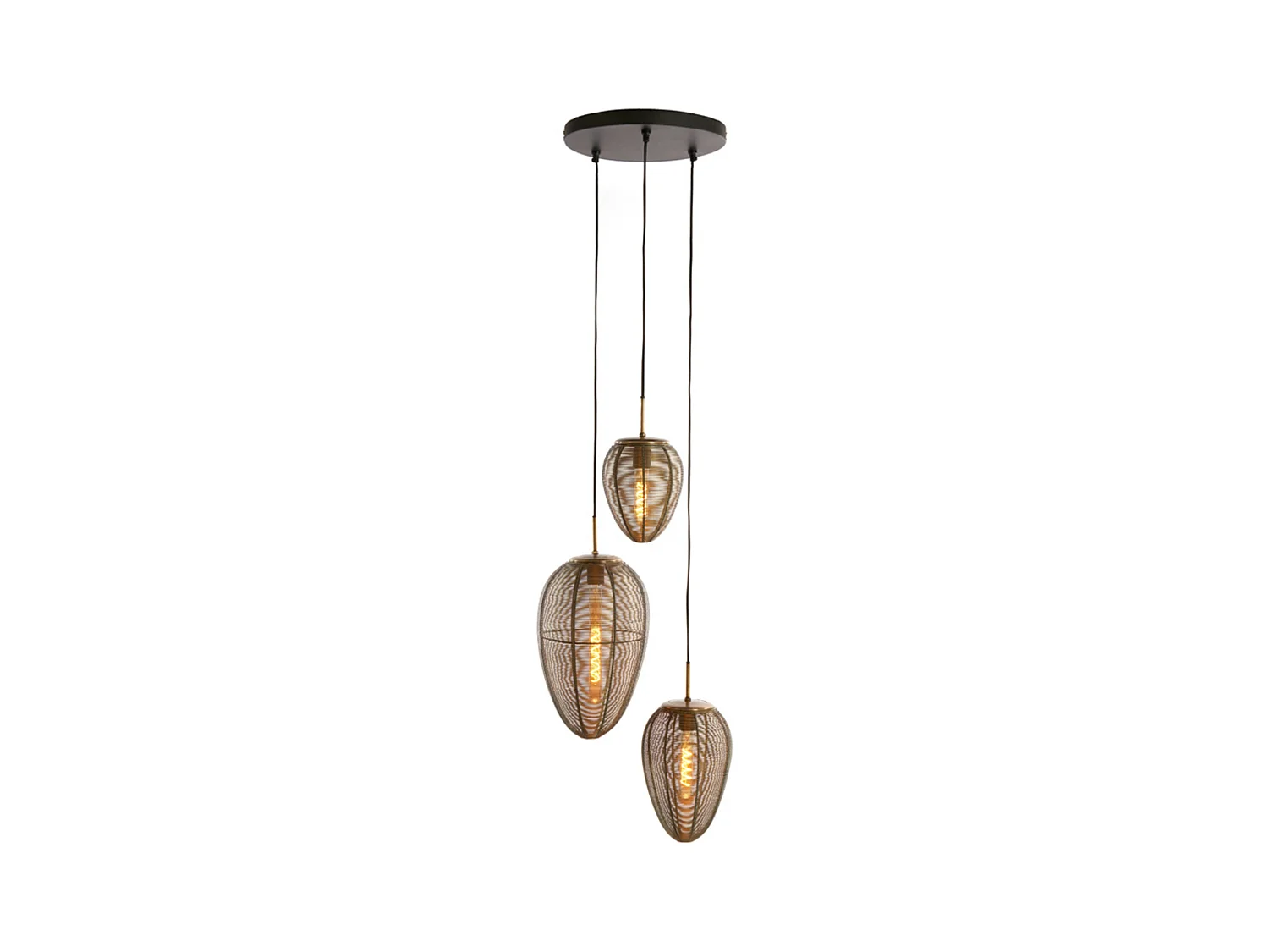 Suspension YAELLE - Ø36x97cm - Bronze