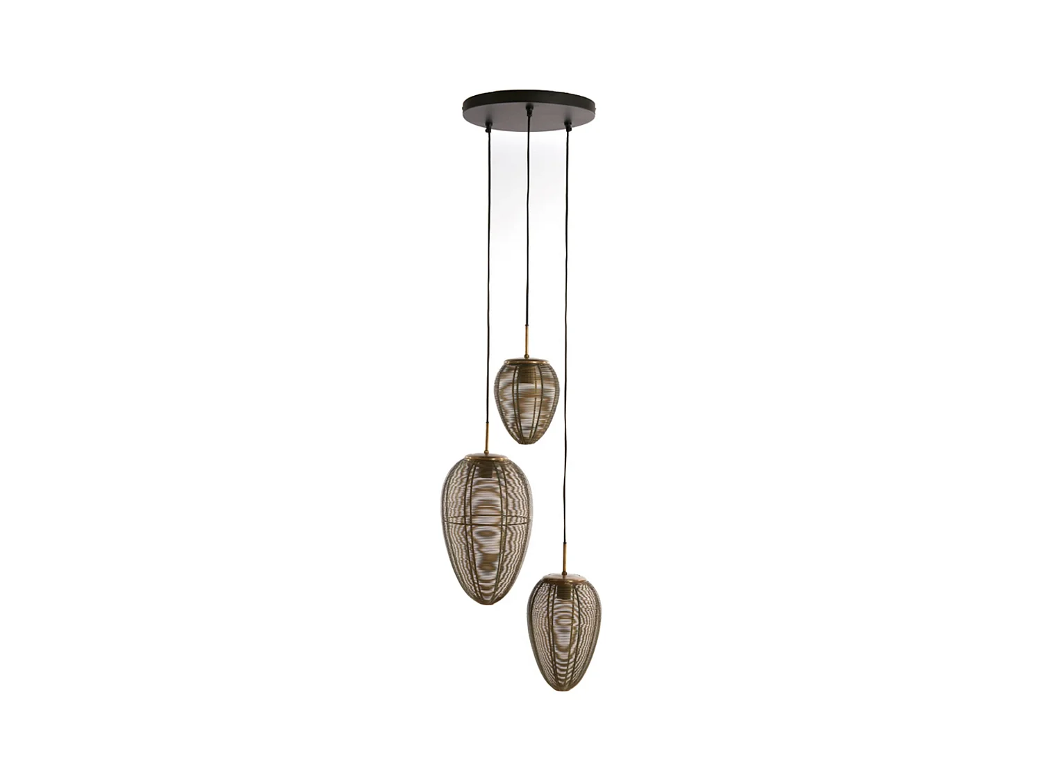 Suspension YAELLE - Ø36x97cm - Bronze