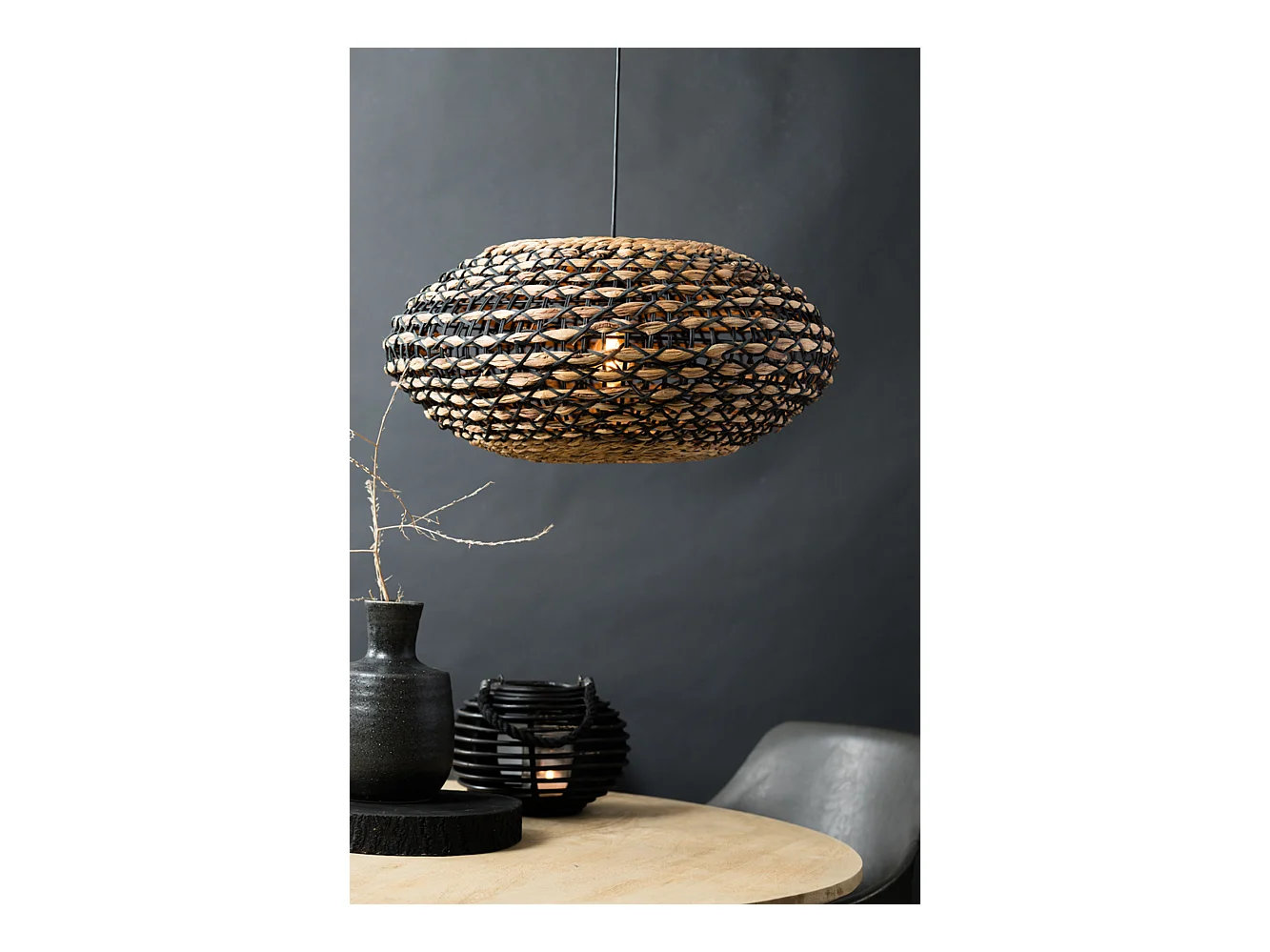 Suspension TRIPOLI - Ø60x29,5cm - Noir