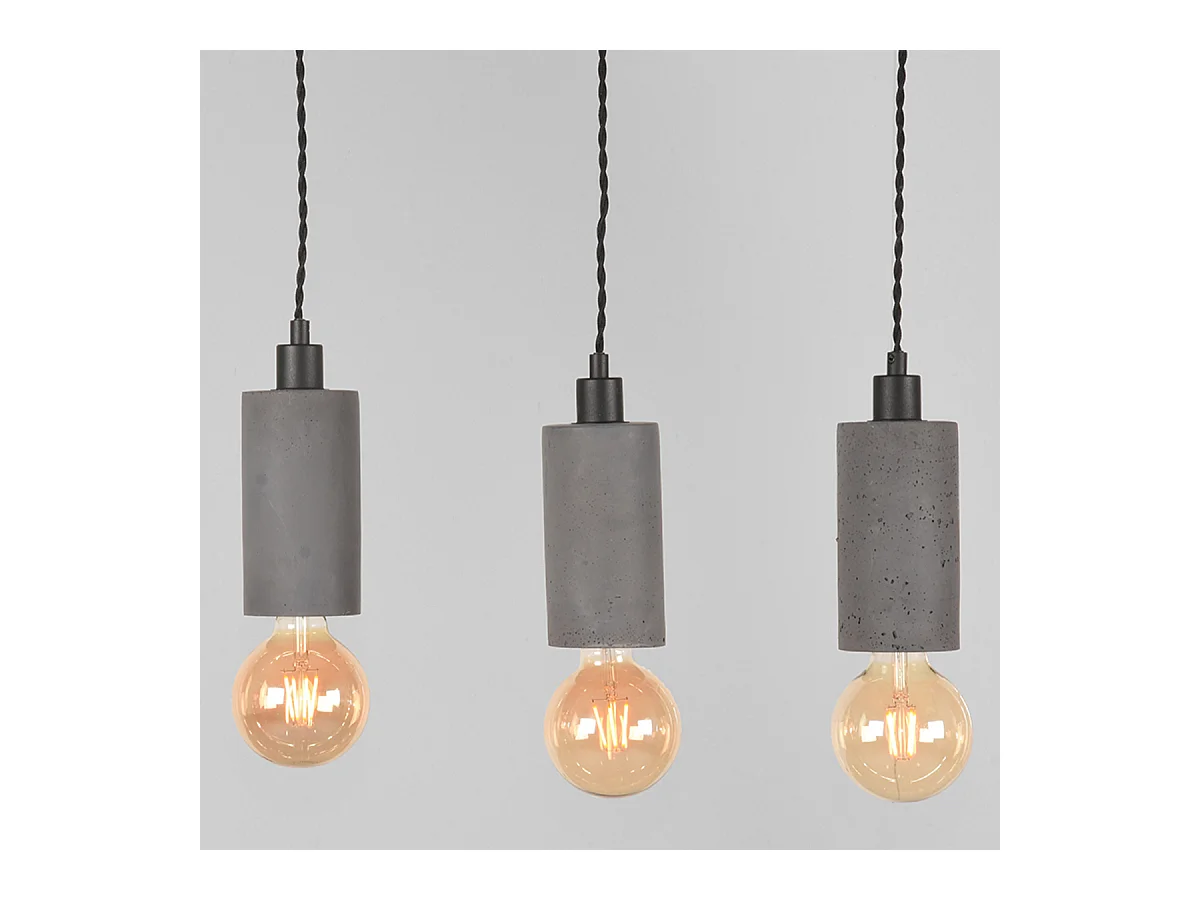 Suspension Fresco - Béton - 5 lumières