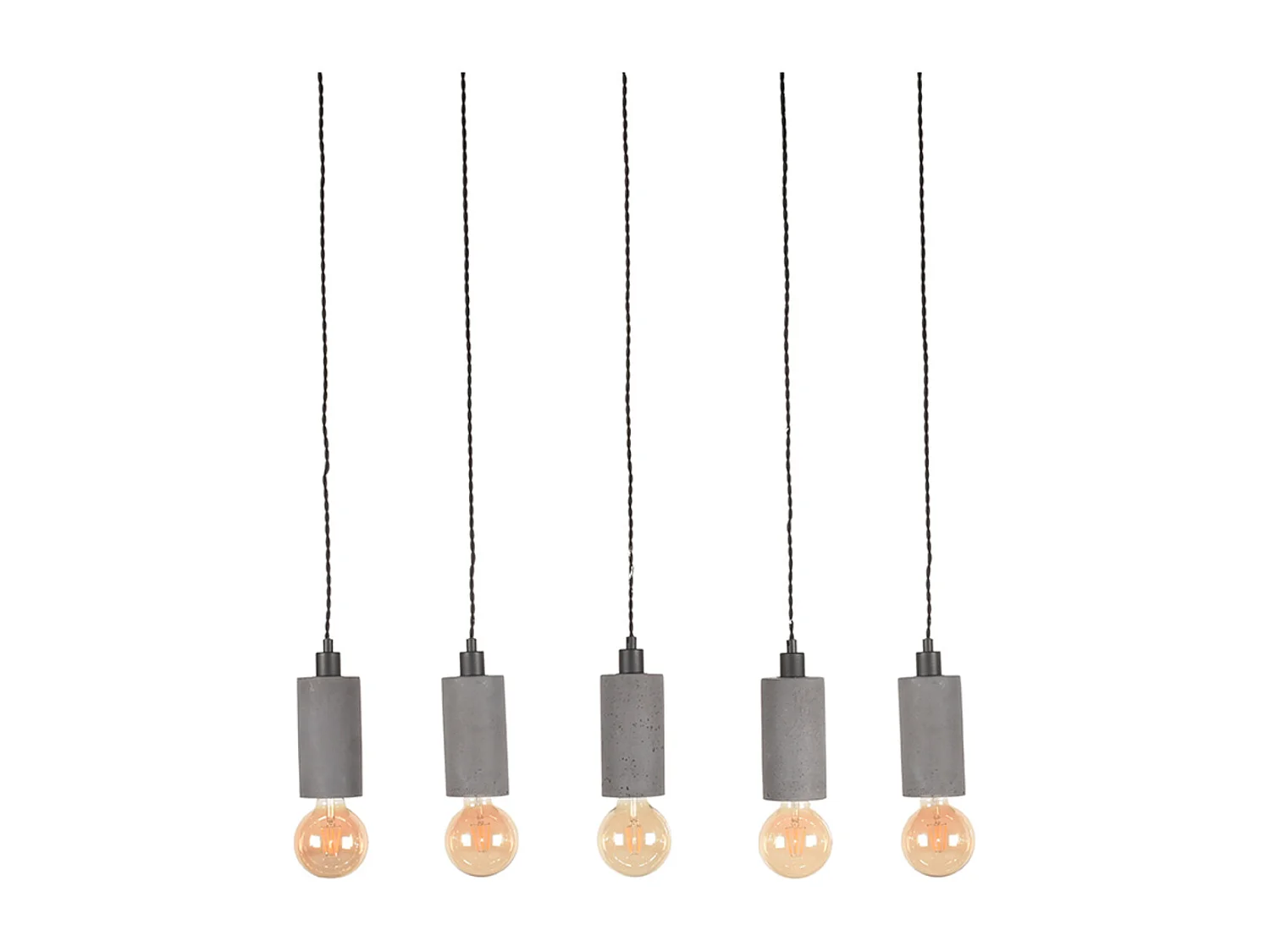 Hanglamp Fresco - Concrete - 5-lichts