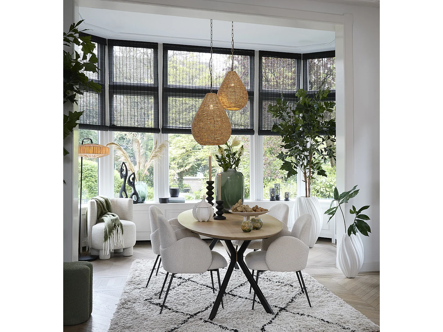 Suspension KABINDA - Ø40x51cm - Marron