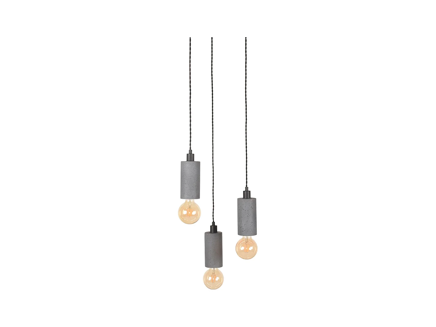 Suspension Fresco - Béton - 3 lumières