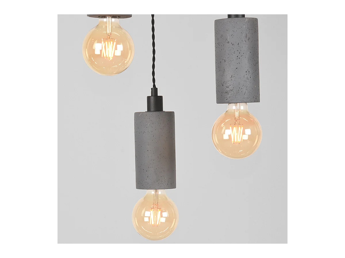 Suspension Fresco - Béton - 3 lumières