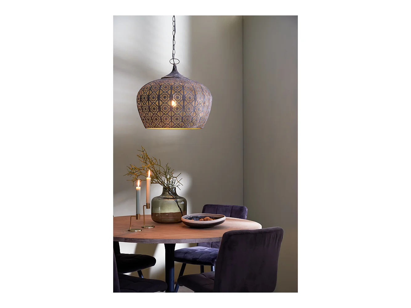 Suspension EMINE - Ø51,5x46cm - Marron