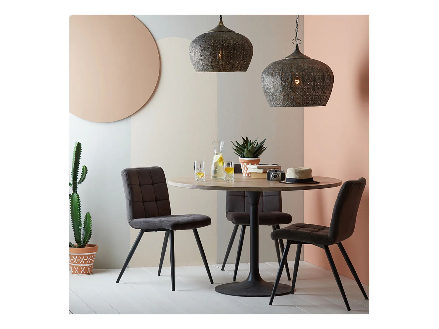 Suspension EMINE - Ø51,5x46cm - Marron