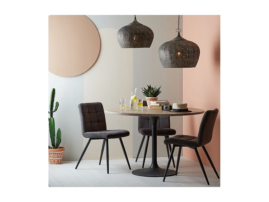 Suspension EMINE - Ø51,5x46cm - Marron