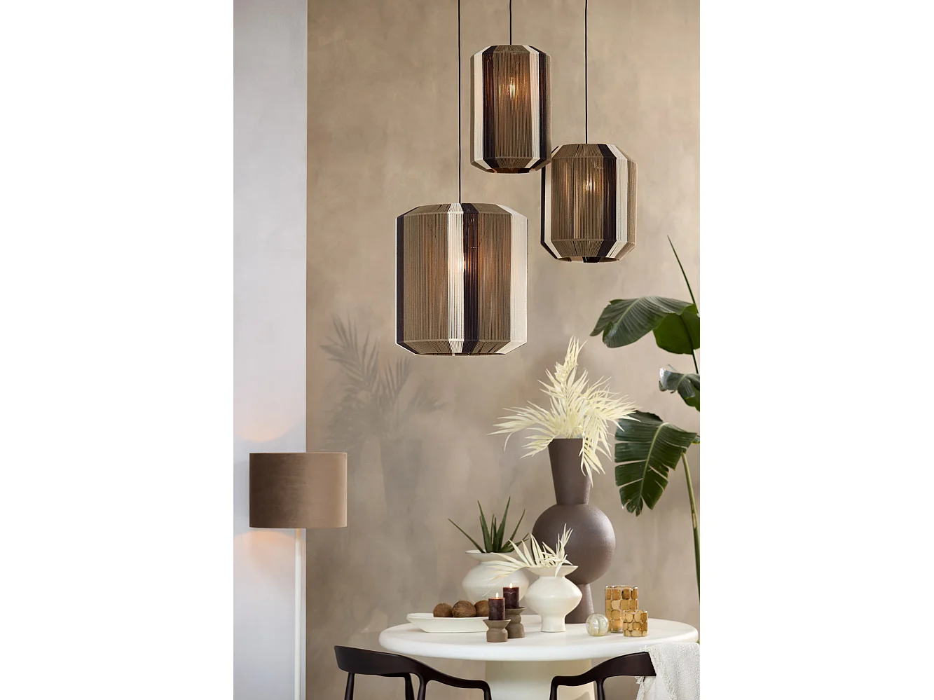 Suspension KOZANA - Ø30x46cm - Marron