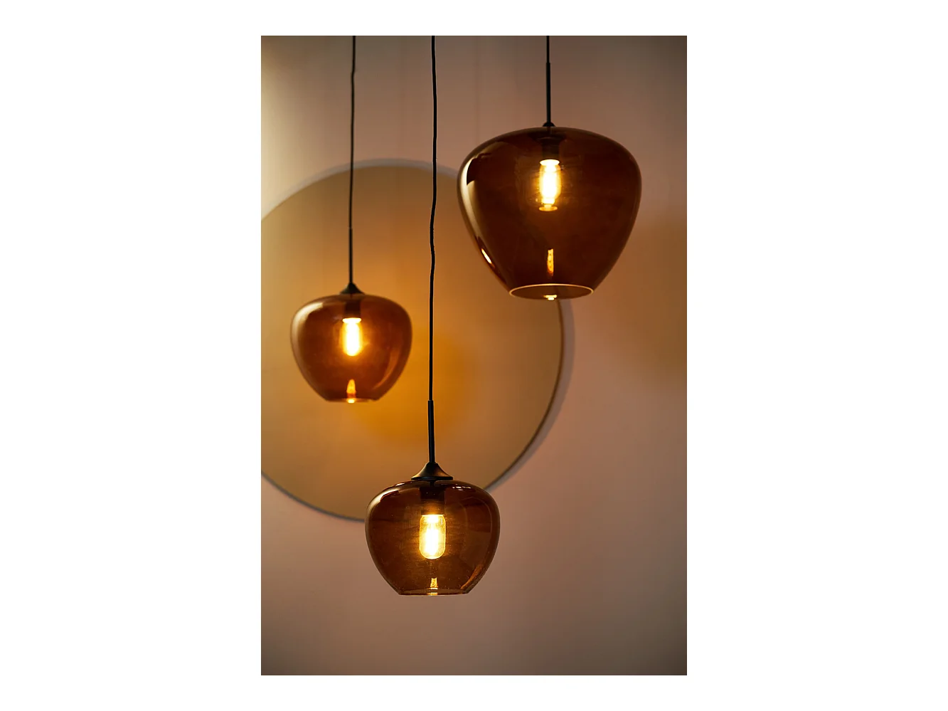 Suspension MAYSON - Ø23x18cm - Marron