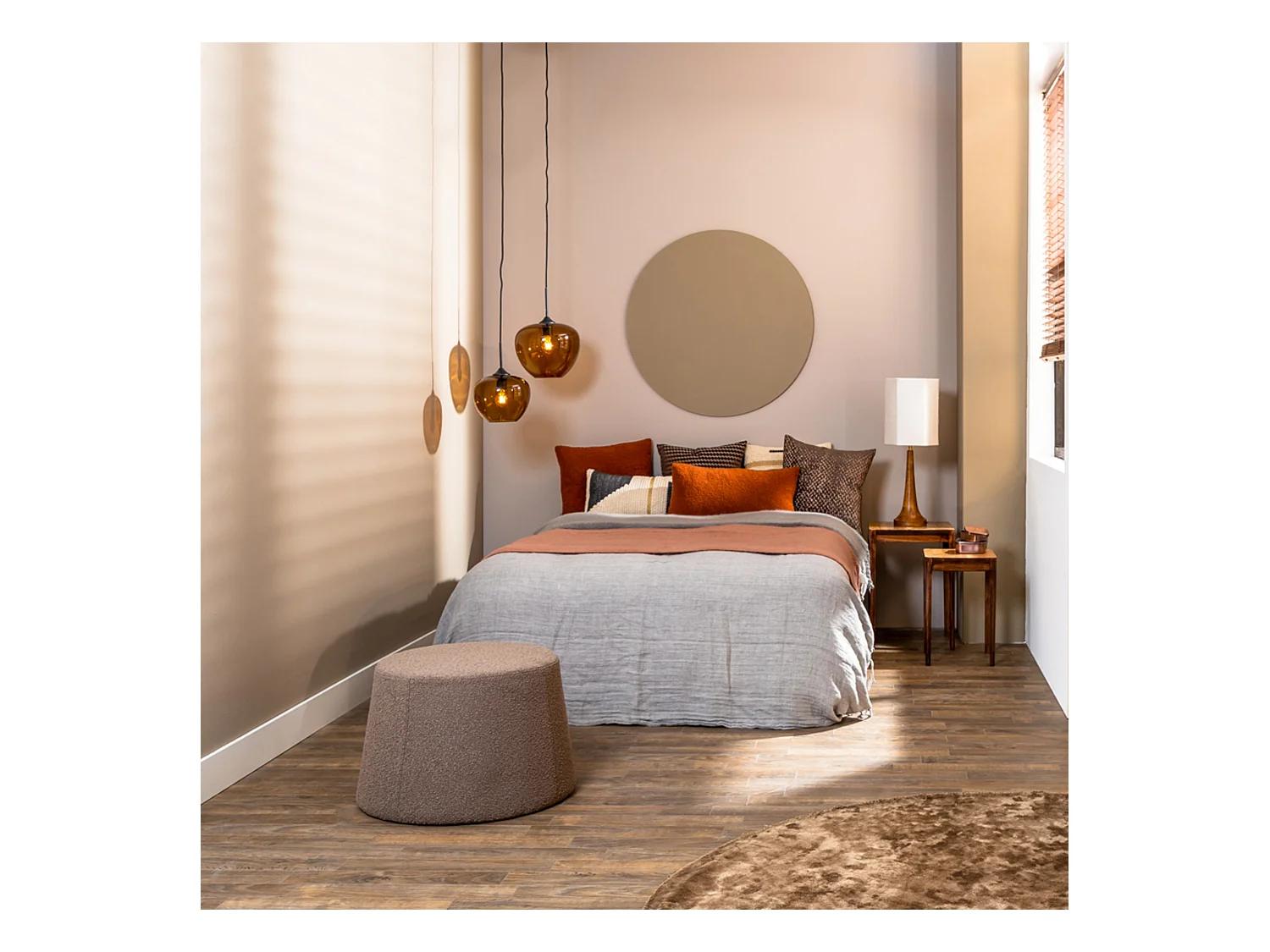 Suspension MAYSON - Ø23x18cm - Marron