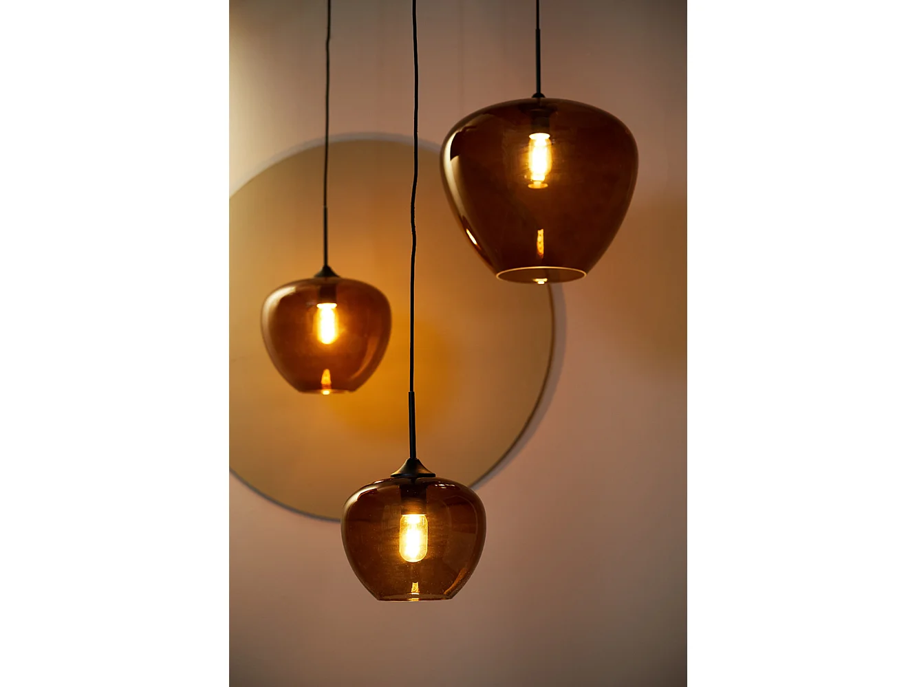 Suspension MAYSON - Ø23x18cm - Marron