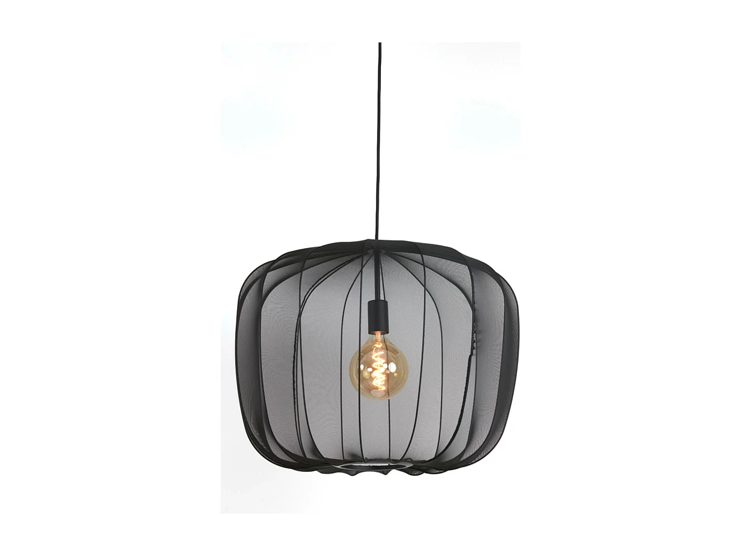 Hanglamp PLUMERIA - Ø60x45cm - Zwart