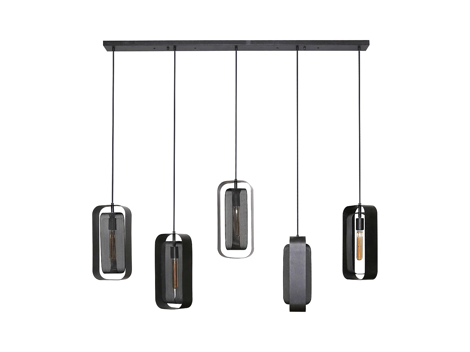 Hanglamp 5L Mesh Rotate - Artic Zwart