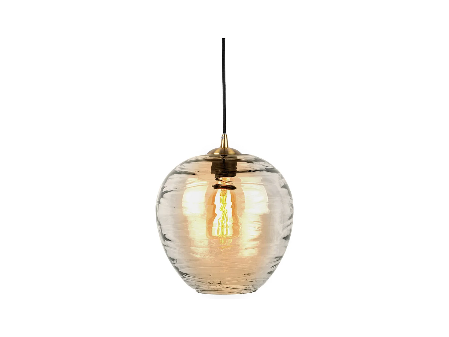Suspension Glamour Globe - Brun ambré