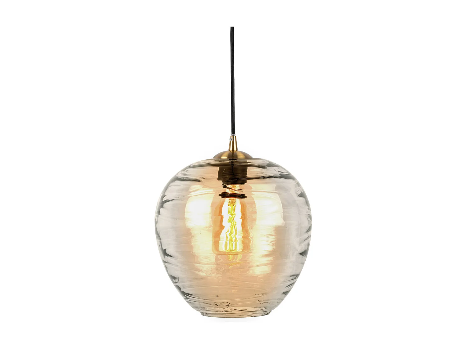 Suspension Glamour Globe - Brun ambré