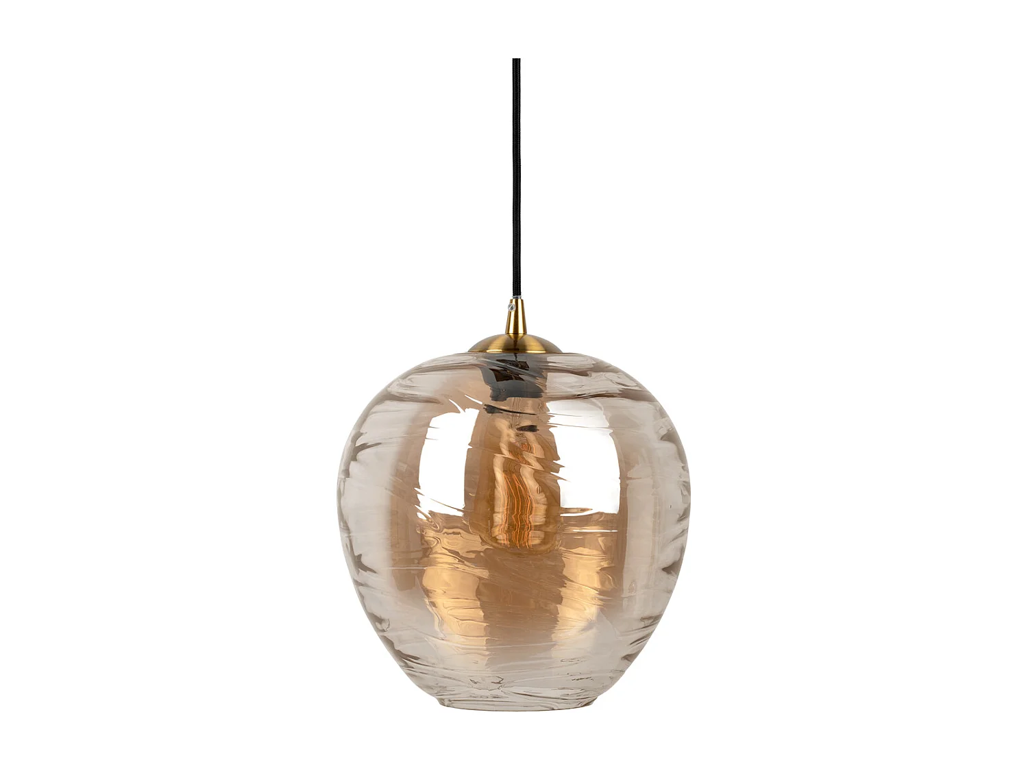 Suspension Glamour Globe - Brun ambré