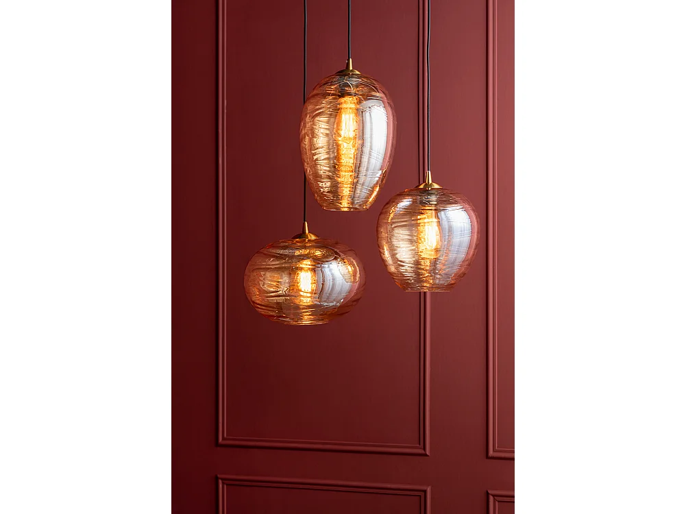 Suspension Glamour Globe - Brun ambré