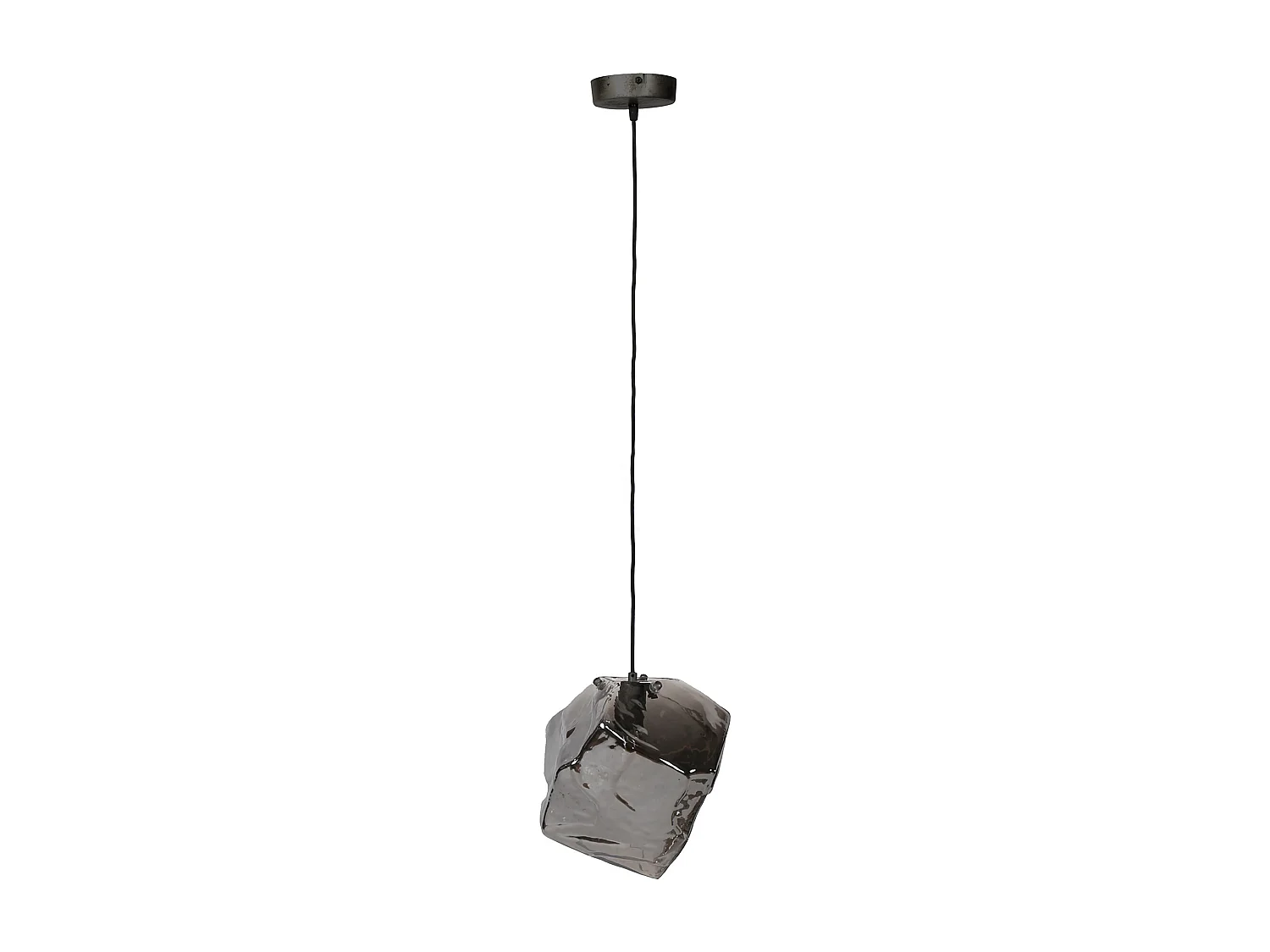 Hanglamp Rock Chromed - 1 Lamp - Grijs/Zwart - Industrieel