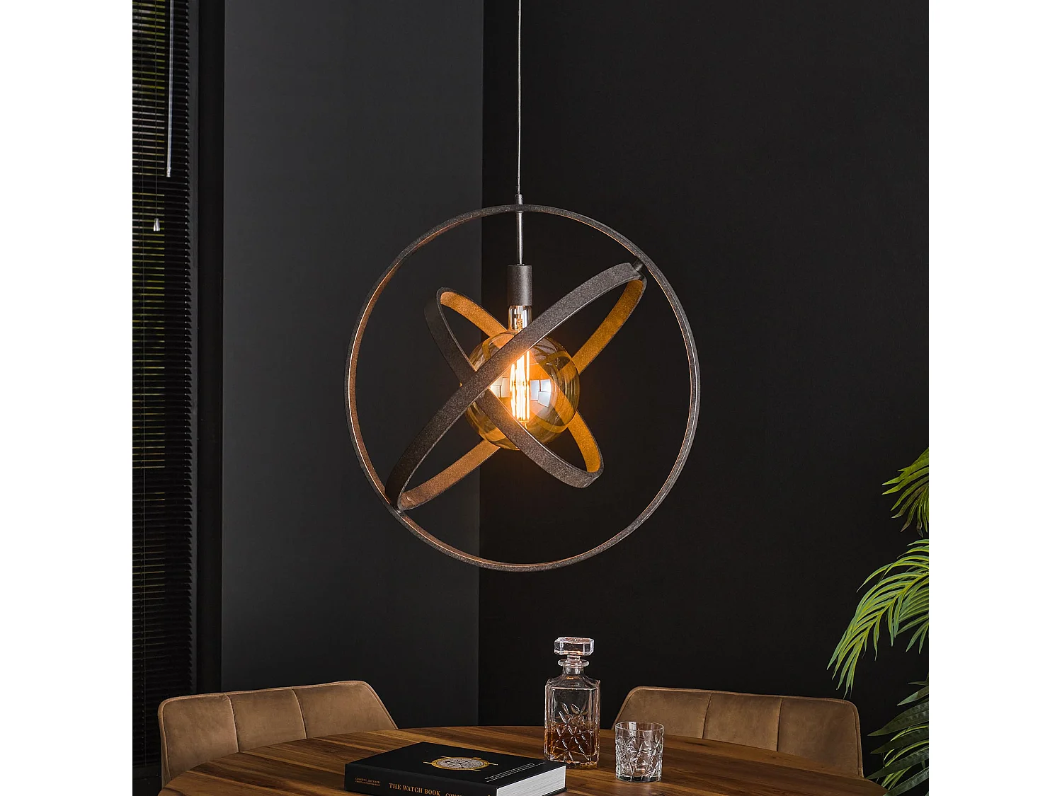 Lámpara colgante Galaxy de 1 luz - Negro ártico