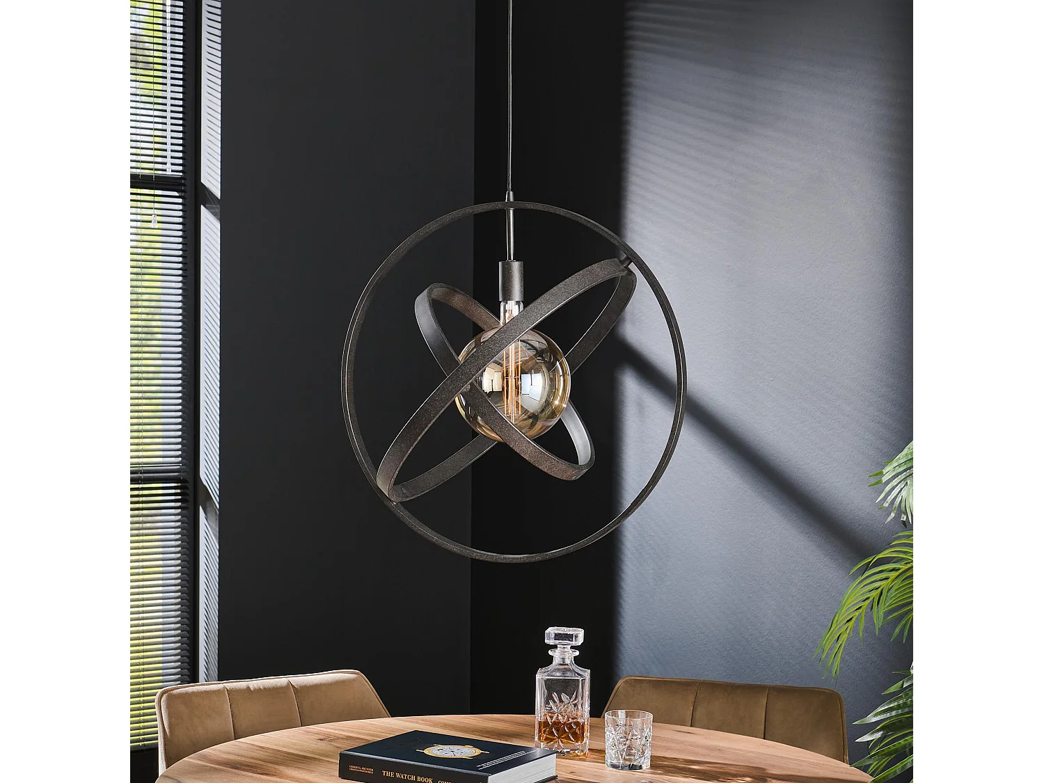 Lámpara colgante Galaxy de 1 luz - Negro ártico