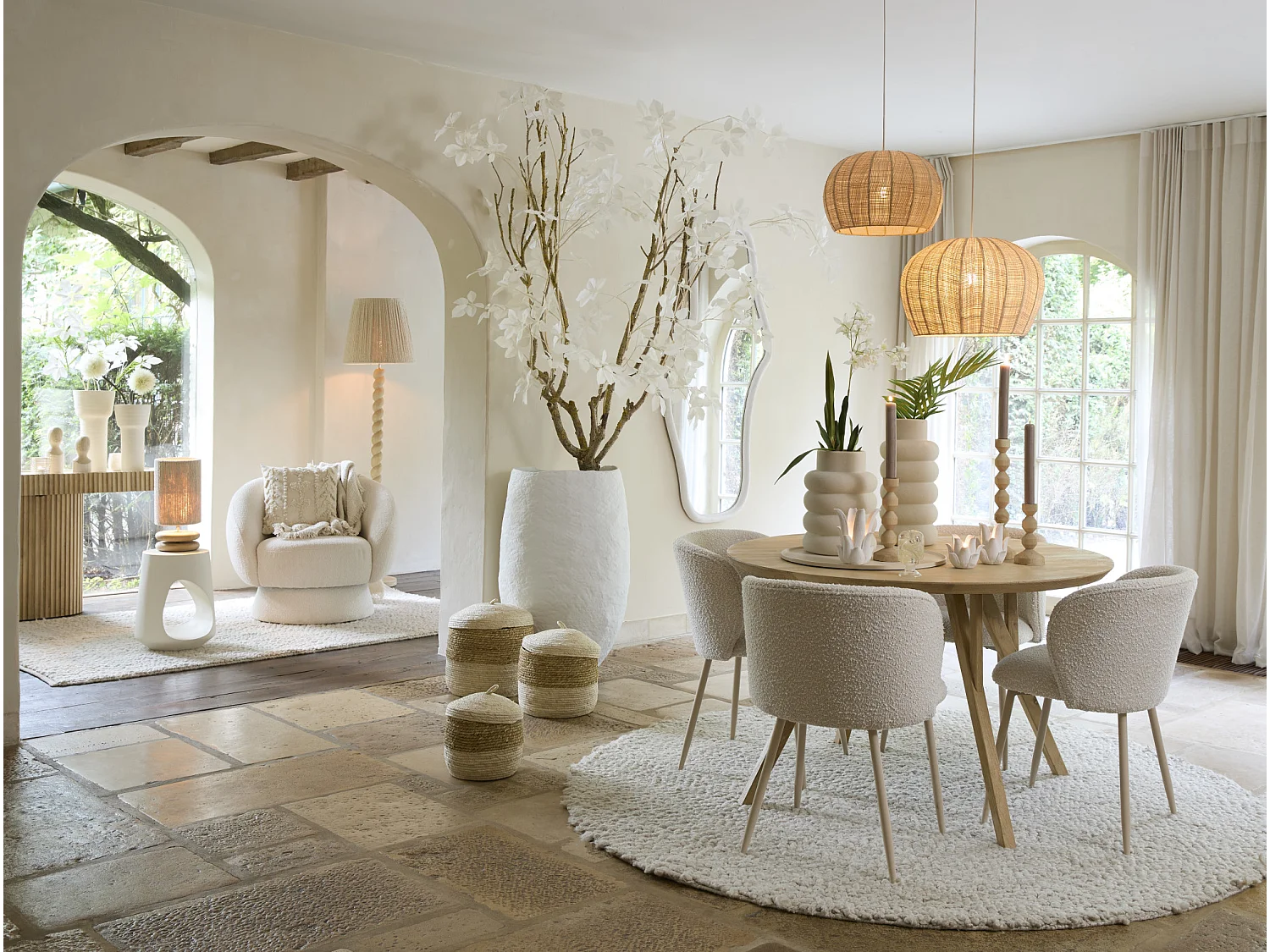 Suspension RAFAELLA - Ø42x27cm - Marron