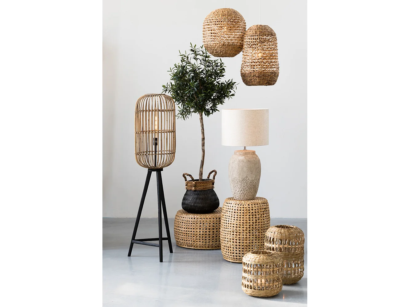 Suspension Tripoli - 42x42x47 - Blanc