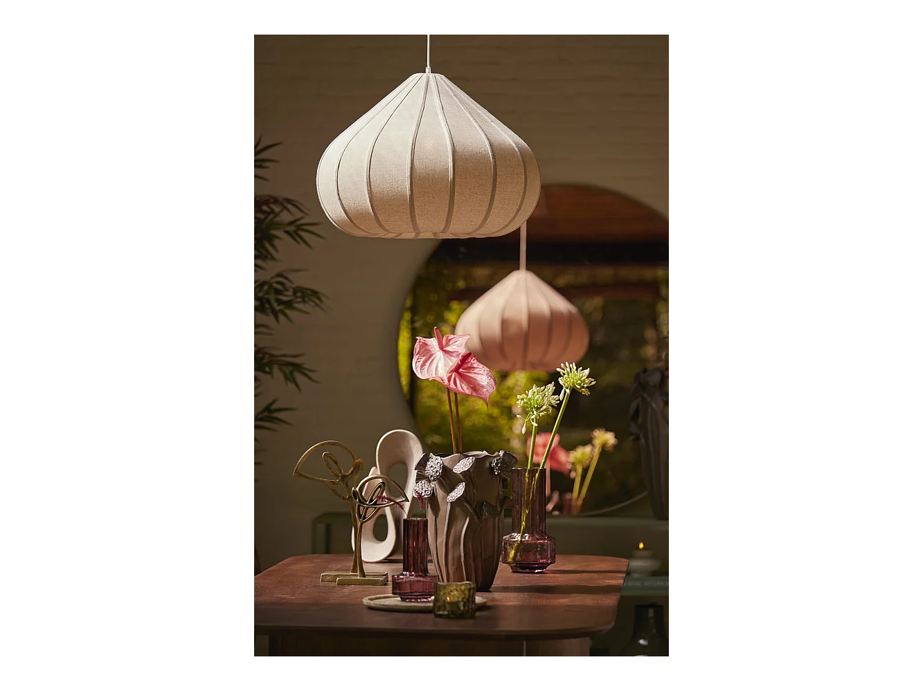 Suspension ZUBEDA - Ø60x42,5cm - Marron