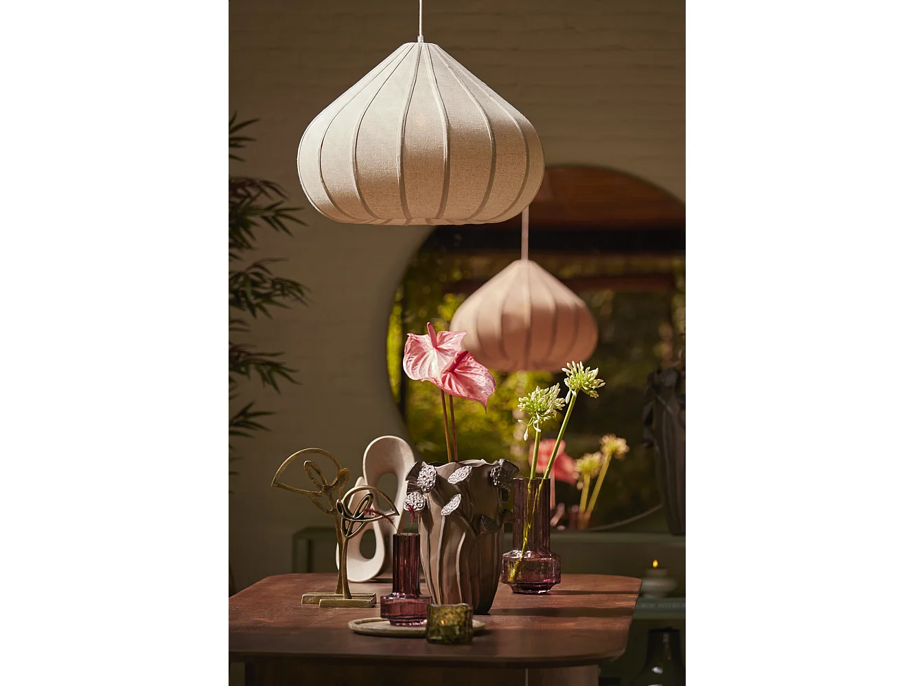 Suspension ZUBEDA - Ø60x42,5cm - Marron