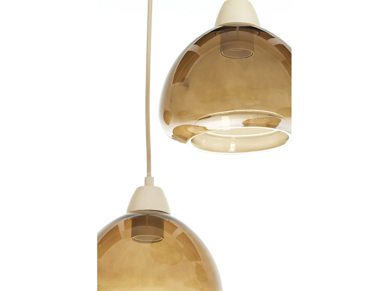 Hanglamp BISHO - Ø30x14cm - Bruin